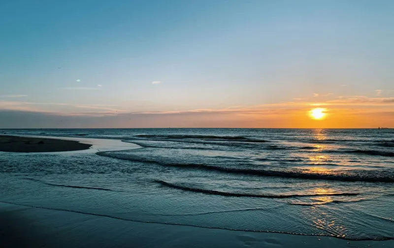 Sunset over the sea